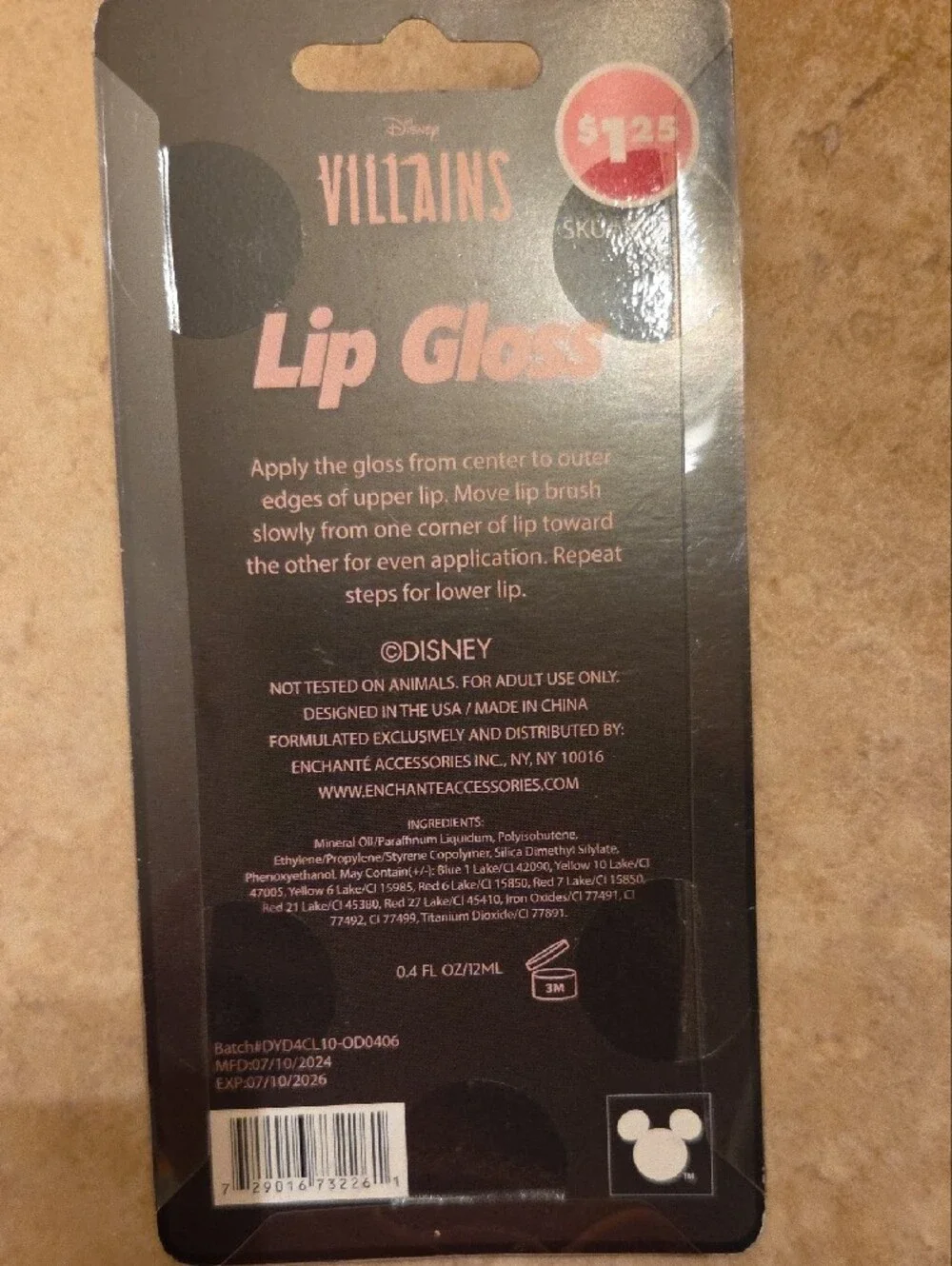 Disney Villains Cruella Pink Lip Gloss